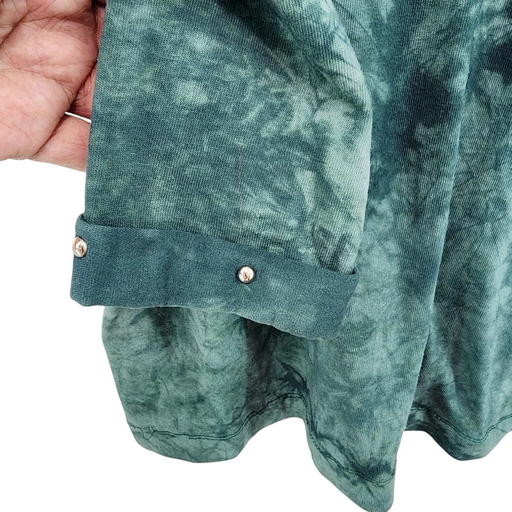 Boos Vintage Women's 100% Cotton Tie Dye Western Embellished Top - OS - Picture 6 of 7